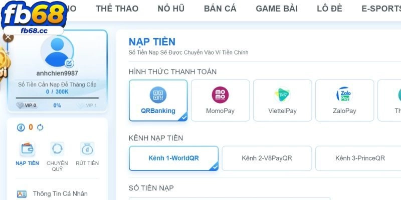 Hướng dẫn nạp tiền siêu đơn giản tại nhà cái thông qua ngân hàng