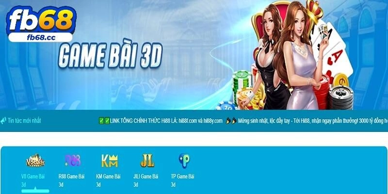 Danh sách trò chơi hot tại JILI game bài 3D